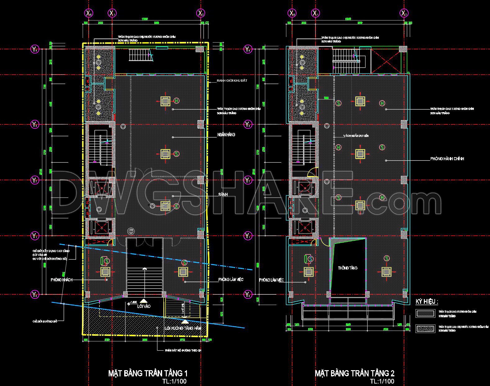 188. Get Free CAD Drawings for Ceiling Layout of 6-Story Townhouse (1)