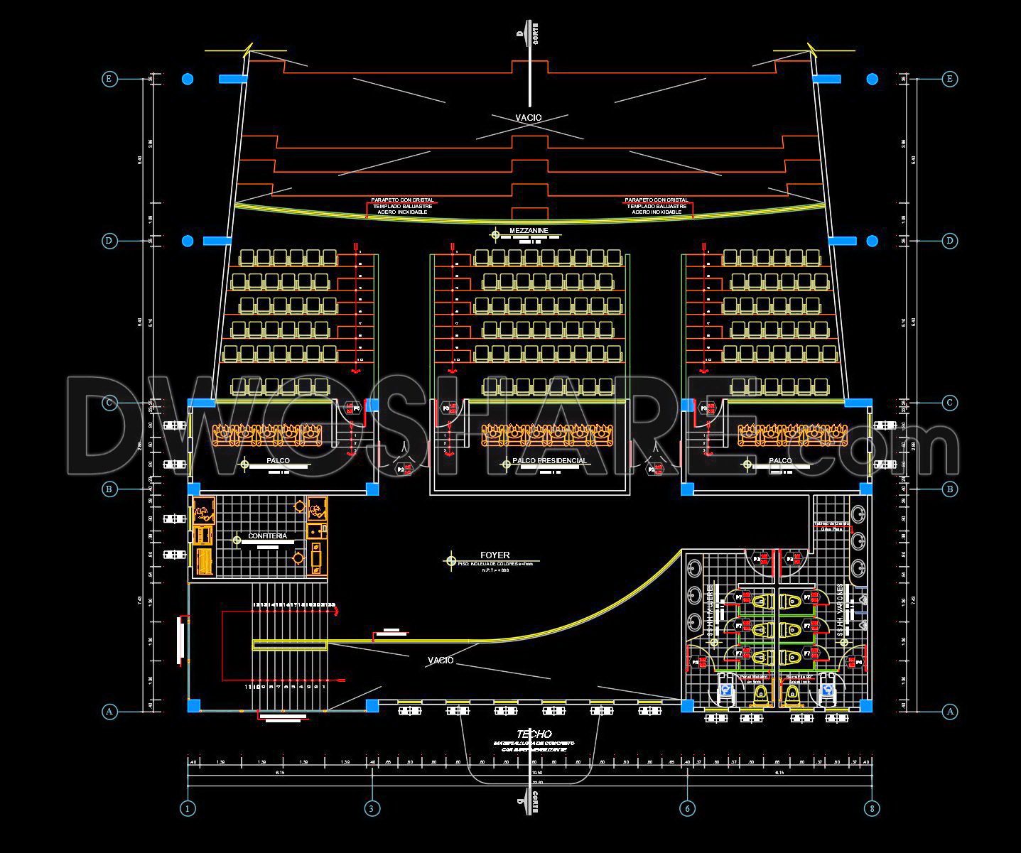 19. Free Download Theater Architectural AutoCAD DWG Drawings (3)