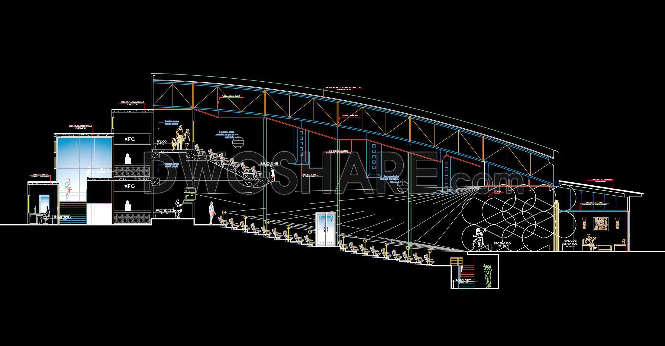 19. Free Download Theater Architectural AutoCAD DWG Drawings (4)