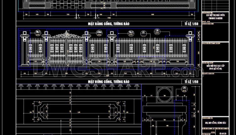 197. Download Cad Drawings For Technical Design And Construction Of Gate And Fence For Townhouse (1)