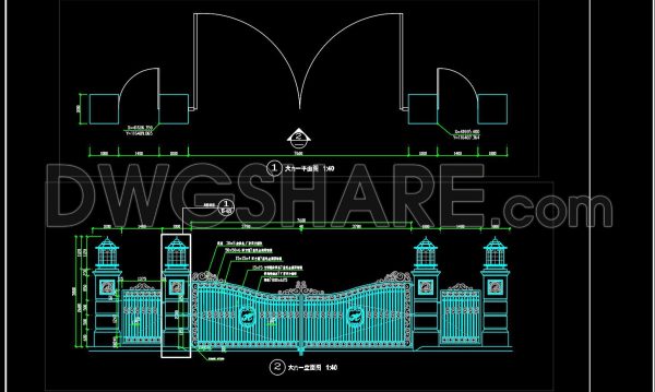 11 months ago
                

                
             703199. Free CAD Gate & Fence Drawing for Residential Houses