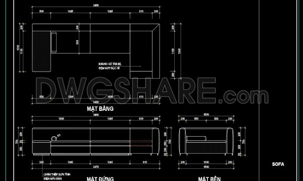 11 months ago
                

                
             52025. Free CAD Drawing Modern Sectional Sofa