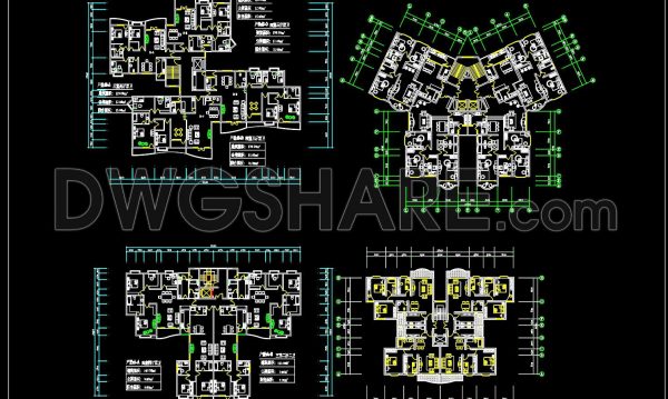 263. Free Download of CAD Drawings for Sample Apartment Floor Plans