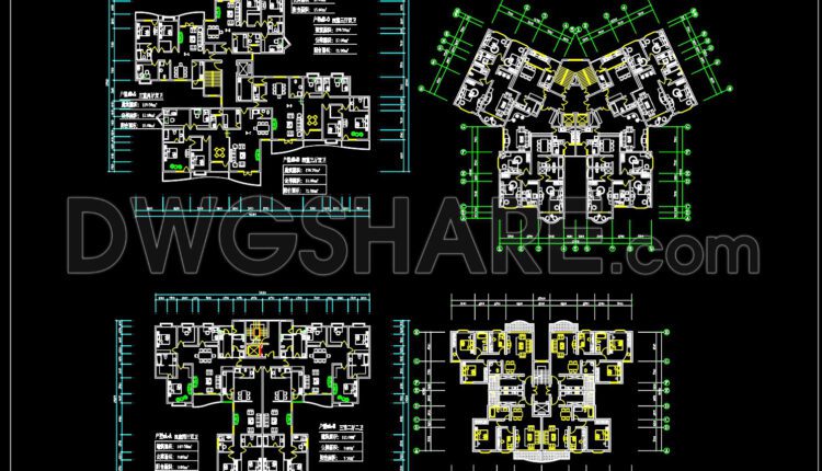 263. Free Download of CAD Drawings for Sample Apartment Floor Plans (1)