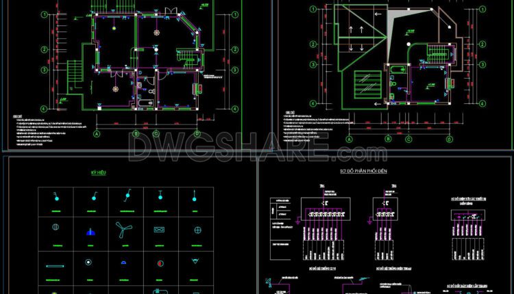 301. Free CAD MEP Drawings for Two Storey Residential House (1)