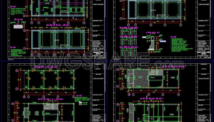 320. Get Free CAD Structural Drawings for an 5.3m x 15m RC Townhouse Construction (4)