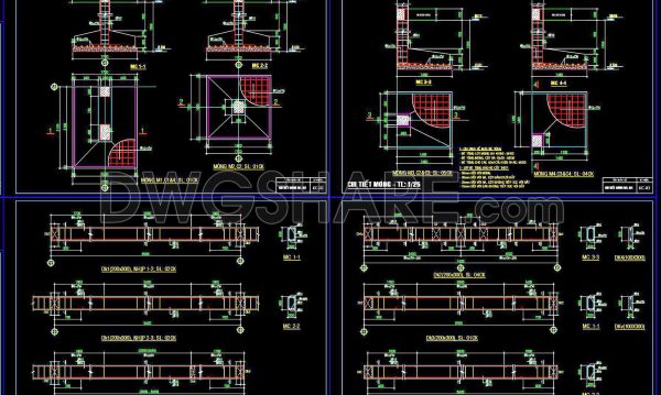322. Free Structural CAD Drawings Available for 7.4m x 17.2m Reinforced Concrete Townhouse