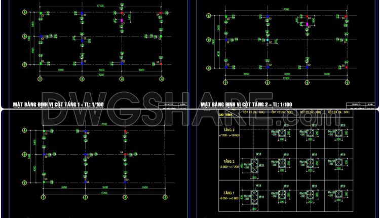 322. Free Structural CAD Drawings Available for 7.4m x 17.2m Reinforced Concrete Townhouse (4)
