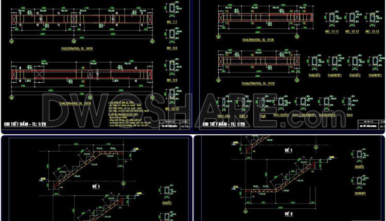 322. Free Structural CAD Drawings Available for 7.4m x 17.2m Reinforced Concrete Townhouse (2)