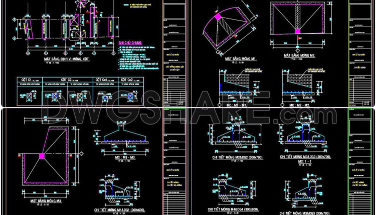 323. Free Structural CAD Drawings Available for 4m x 17.4m Reinforced Concrete Townhouse (4)