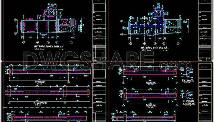 323. Free Structural CAD Drawings Available for 4m x 17.4m Reinforced Concrete Townhouse (1)