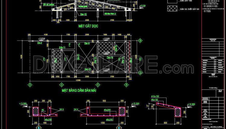 324 Free Download of Structural CAD Drawings for 4.2m x 19.8m Reinforced Concrete Townhouse (7)