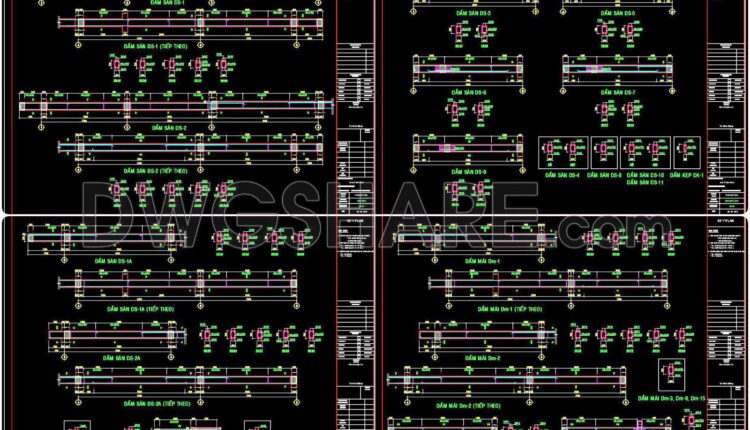 324 Free Download of Structural CAD Drawings for 4.2m x 19.8m Reinforced Concrete Townhouse (4)