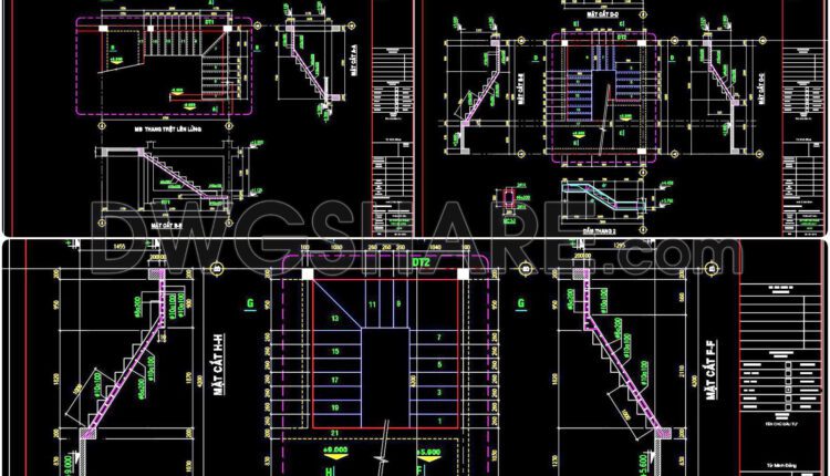 324 Free Download of Structural CAD Drawings for 4.2m x 19.8m Reinforced Concrete Townhouse (6)