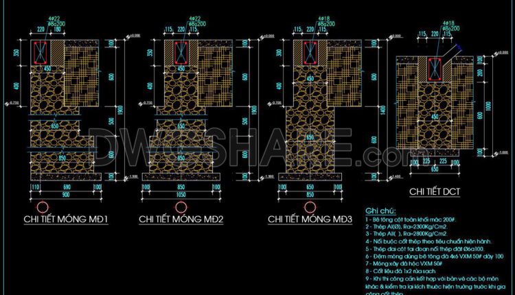 325. Free Download of Structural CAD Drawings for 5m x 14.8m Reinforced Concrete Townhouse (3)