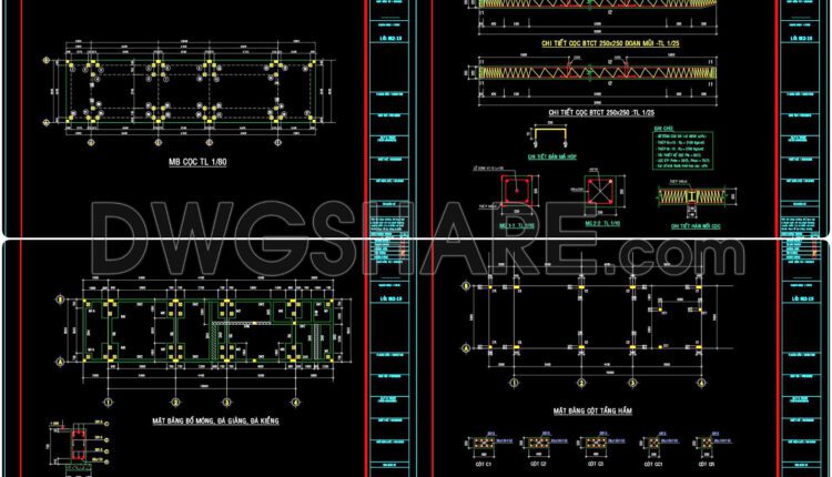 326. Free Download of Structural CAD Drawings for 5m x 15m Reinforced Concrete Townhouse (5)