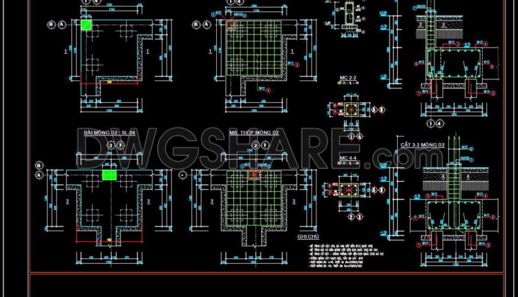 327. Get Free CAD Structural Drawings for an 5m x 15m RC Townhouse Construction (6)