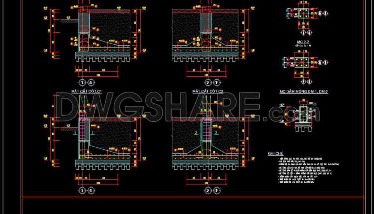 327. Get Free CAD Structural Drawings for an 5m x 15m RC Townhouse Construction (3)