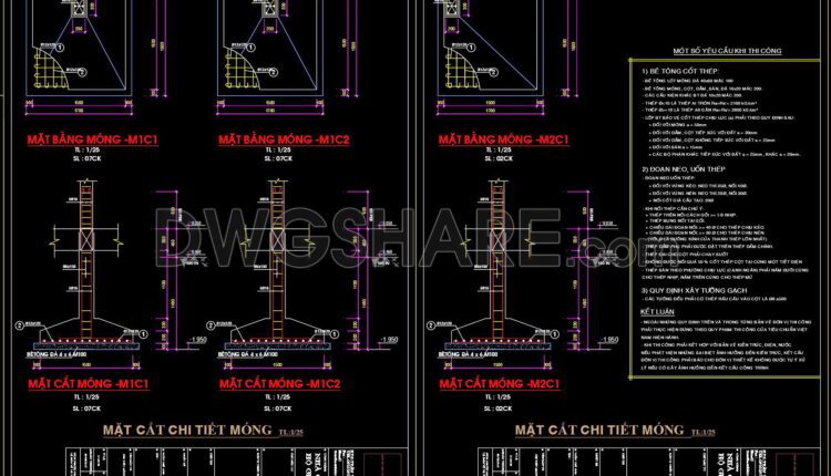 329 Free Download of Structural CAD Drawings for 5m x 22.8m Reinforced Concrete Townhouse (3)