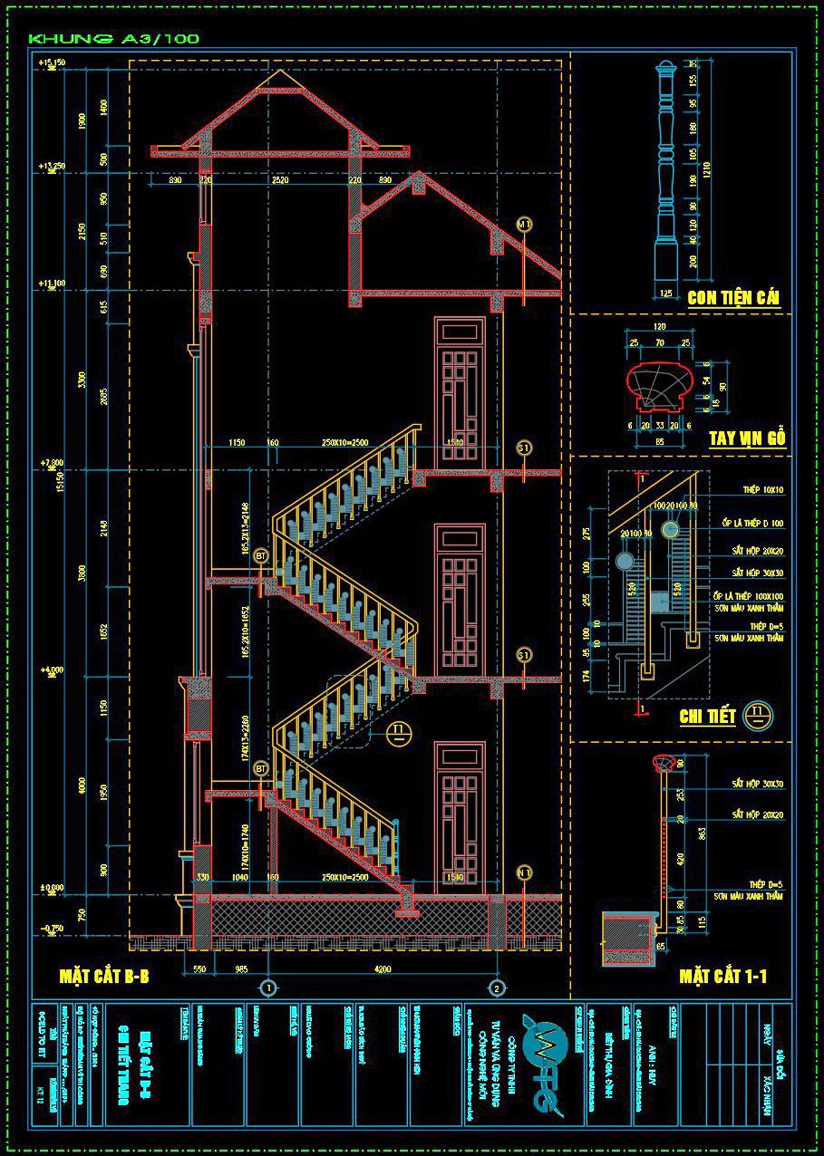 330. Download Detailed CAD Staircase Designs for Townhouses for Free (1)
