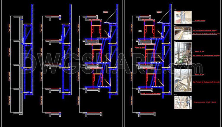 39. Download CAD Drawings of High-Rise Building Enclosure Method Using KSB System (1)