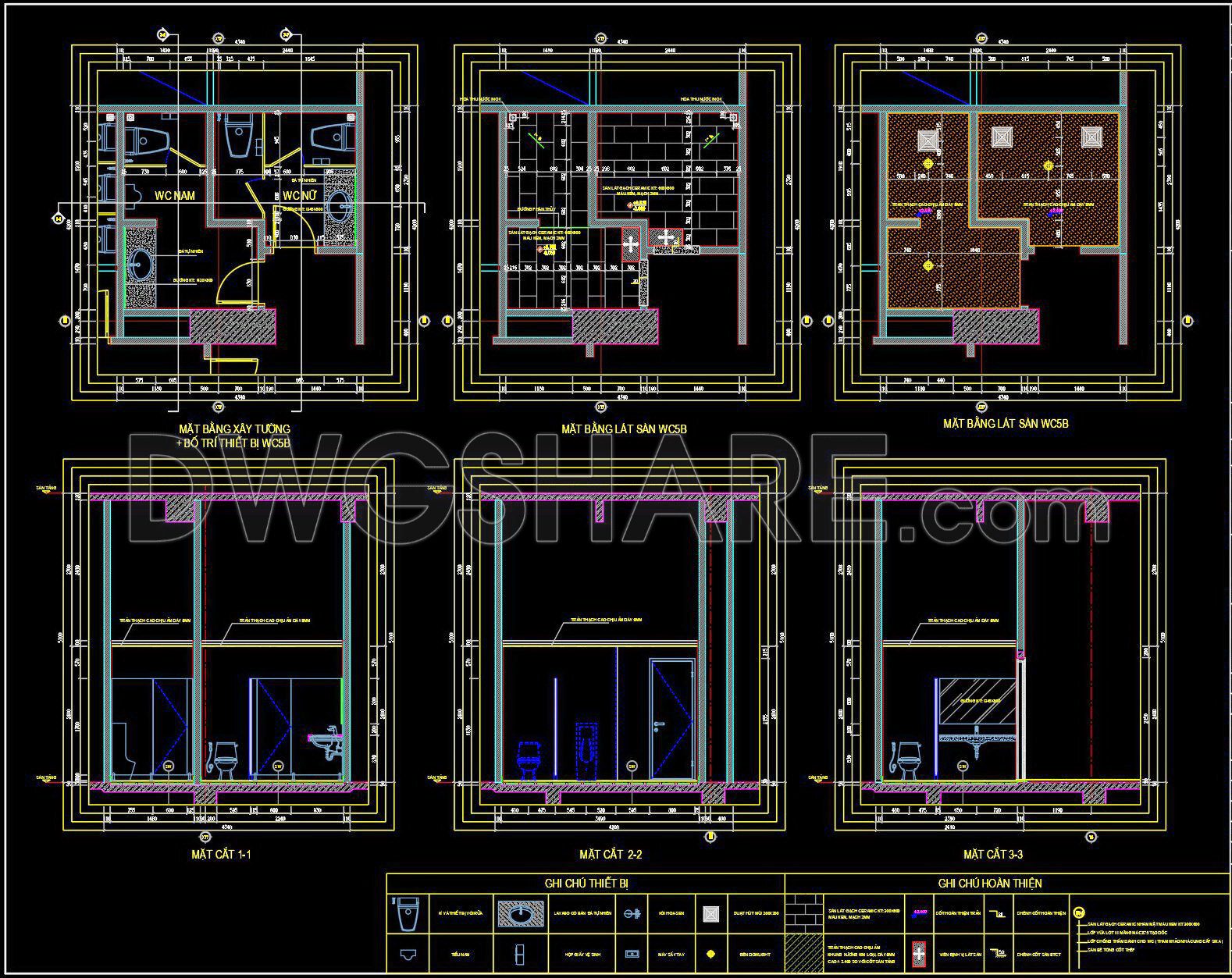 391. Free Downloadable Public Restroom CAD Drawings (3)