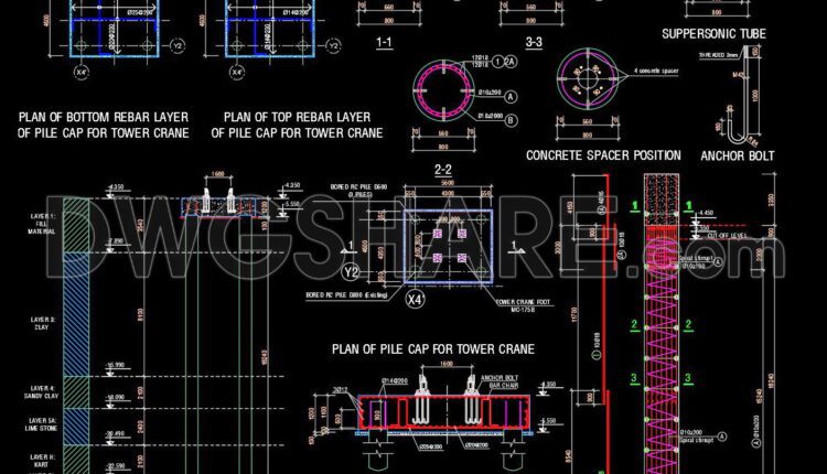 40. Free Download CAD Drawings of Tower Bridge Foundation Method with Bored Piles (8)