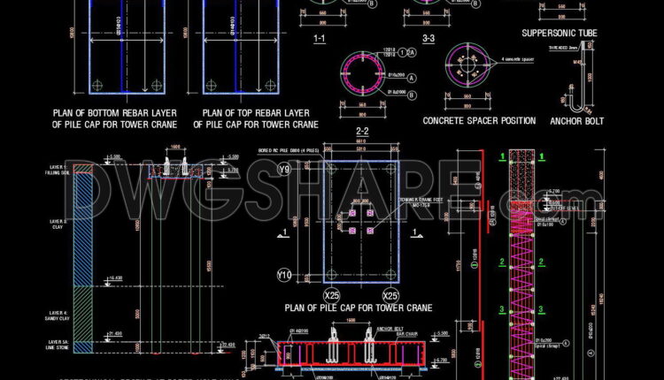 40. Free Download CAD Drawings of Tower Bridge Foundation Method with Bored Piles (7)