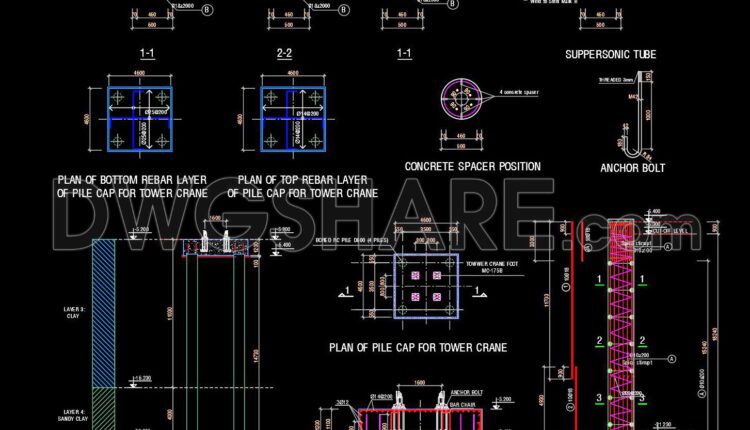40. Free Download CAD Drawings of Tower Bridge Foundation Method with Bored Piles (6)