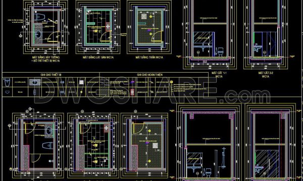 11 months ago
                

                
             555402. Free download of CAD technical drawings for the construction of bathrooms in townhouses