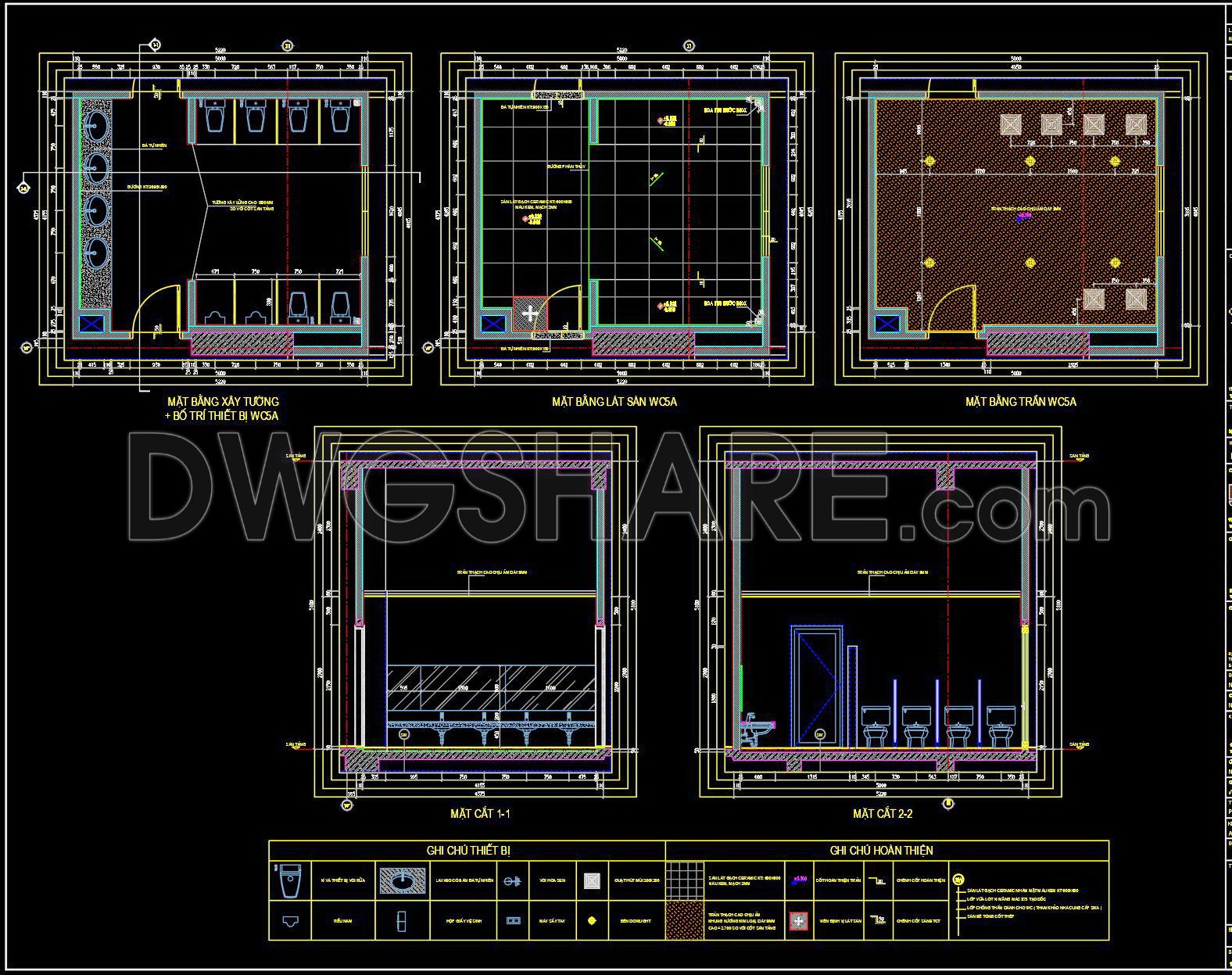 405. Download Free CAD Blocks – Public Toilet and Washroom Details (1)