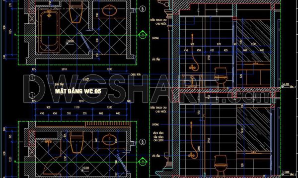 11 months ago
                

                
             792406. Free download of CAD technical drawings for the construction of bathrooms in townhouses