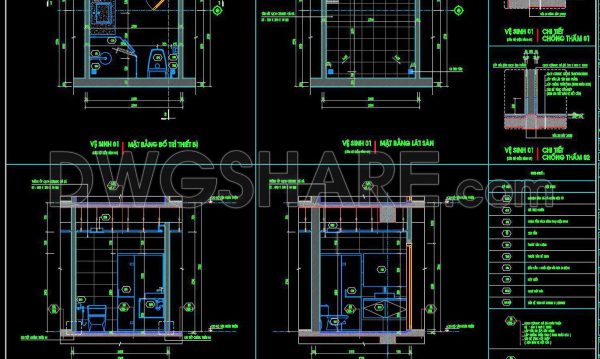 11 months ago
                

                
             951408. Free download of CAD technical drawings for the construction of bathrooms in townhouses