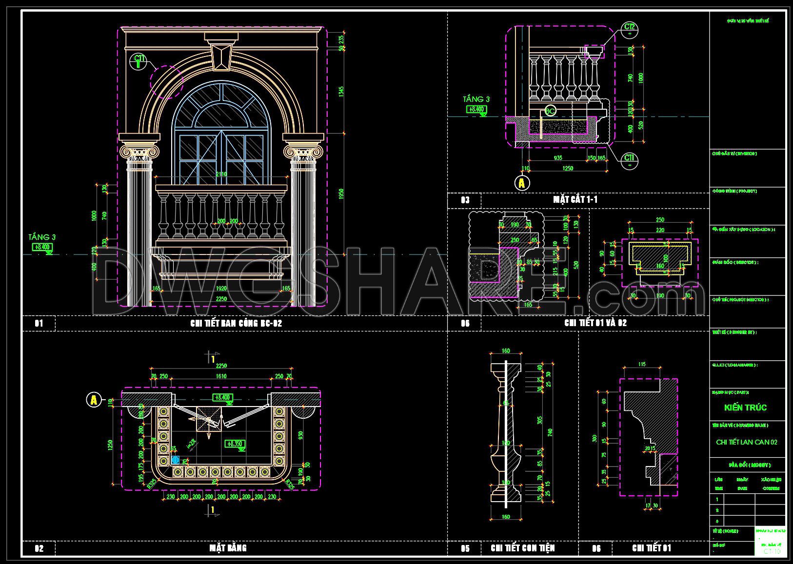 421. Free Download Of Cad Drawings Of European Architectural Details