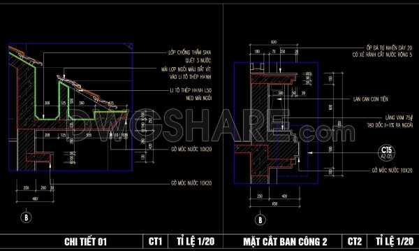 11 months ago
                

                
             1,598426. Free Download CAD Detail – Roof Gutter and Balcony Section