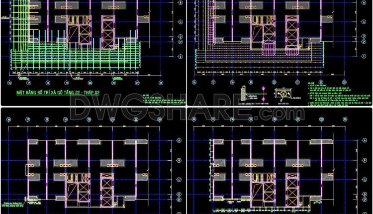 43. Free Download CAD Construction Drawings of Cantilever Beam-Slab Method (4)
