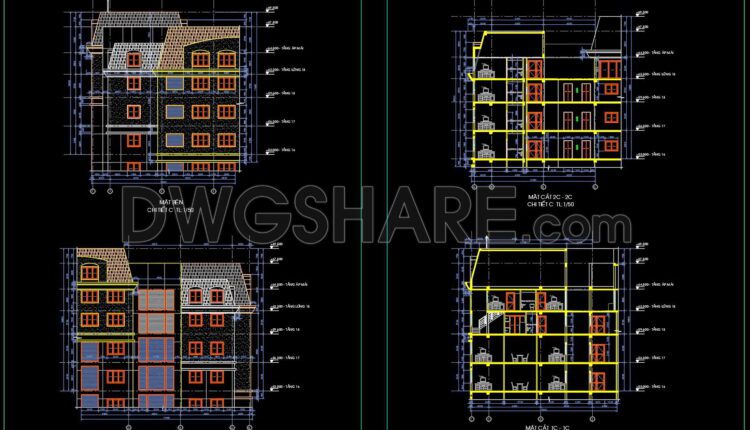 441. Complete Building CAD Plans Elevations and Sections Free Download (7)