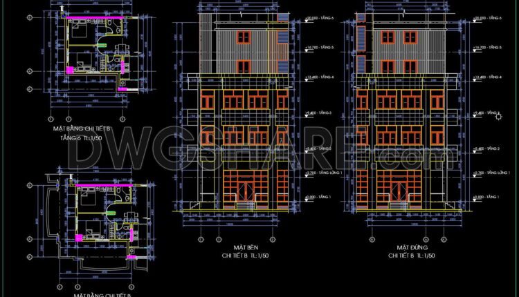 441. Complete Building CAD Plans Elevations and Sections Free Download (6)