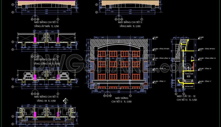 441. Complete Building CAD Plans Elevations and Sections Free Download (2)