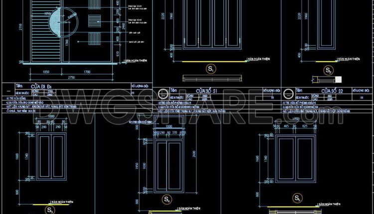 695. Download Free Detailed CAD Drawings of Doors and Windows (1)