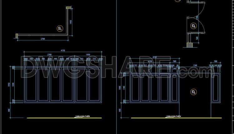 695. Download Free Detailed CAD Drawings of Doors and Windows (5)
