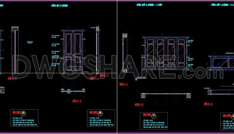 696. Free CAD Door and Window Drawings Available for Download (2)