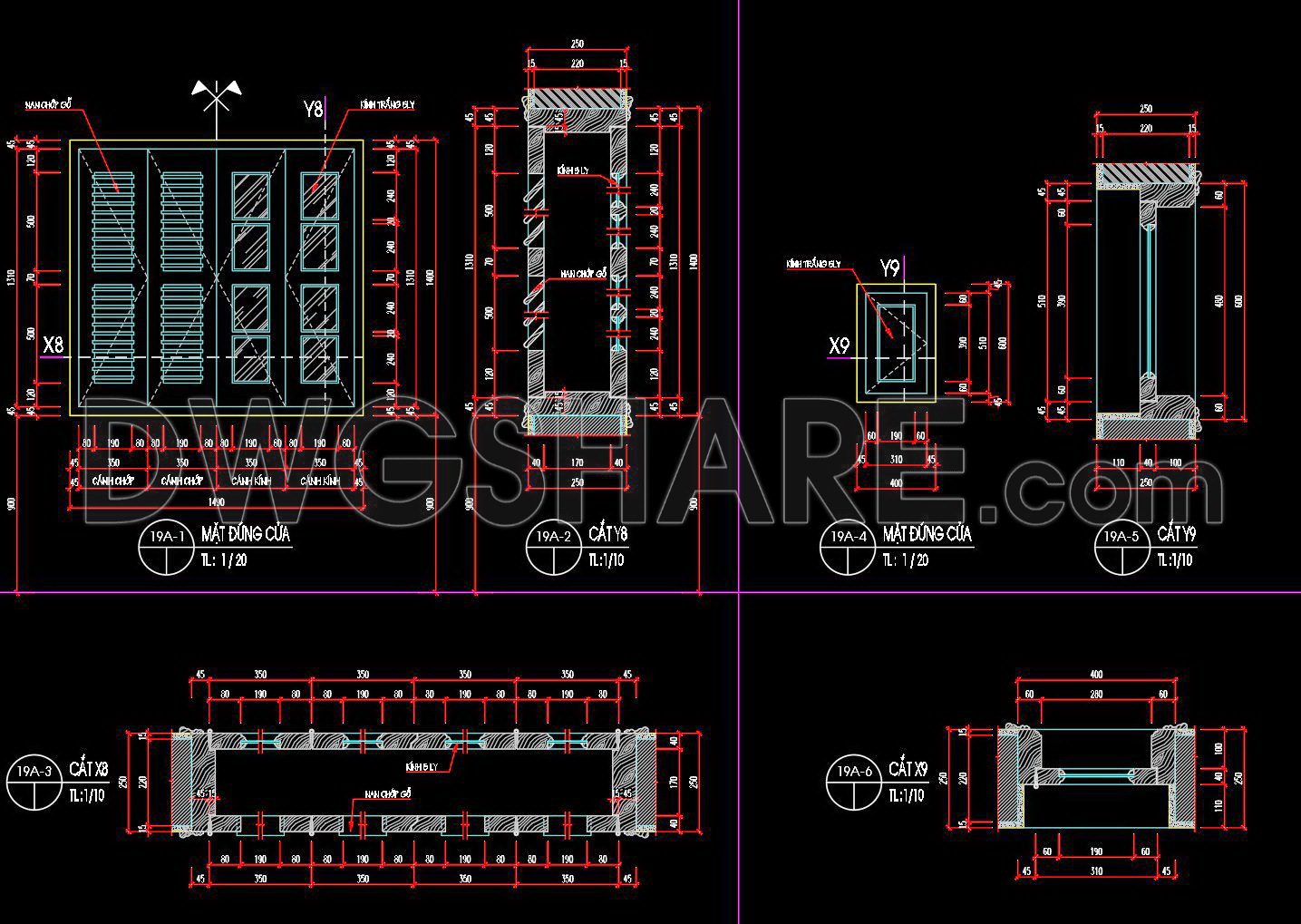698. Download Free Detailed CAD Drawings of Doors and Windows (1)