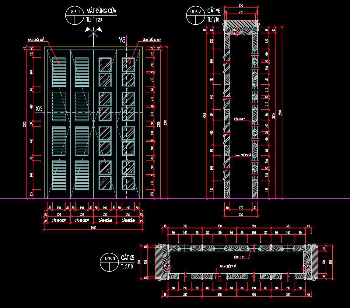 698. Download Free Detailed CAD Drawings of Doors and Windows (2)