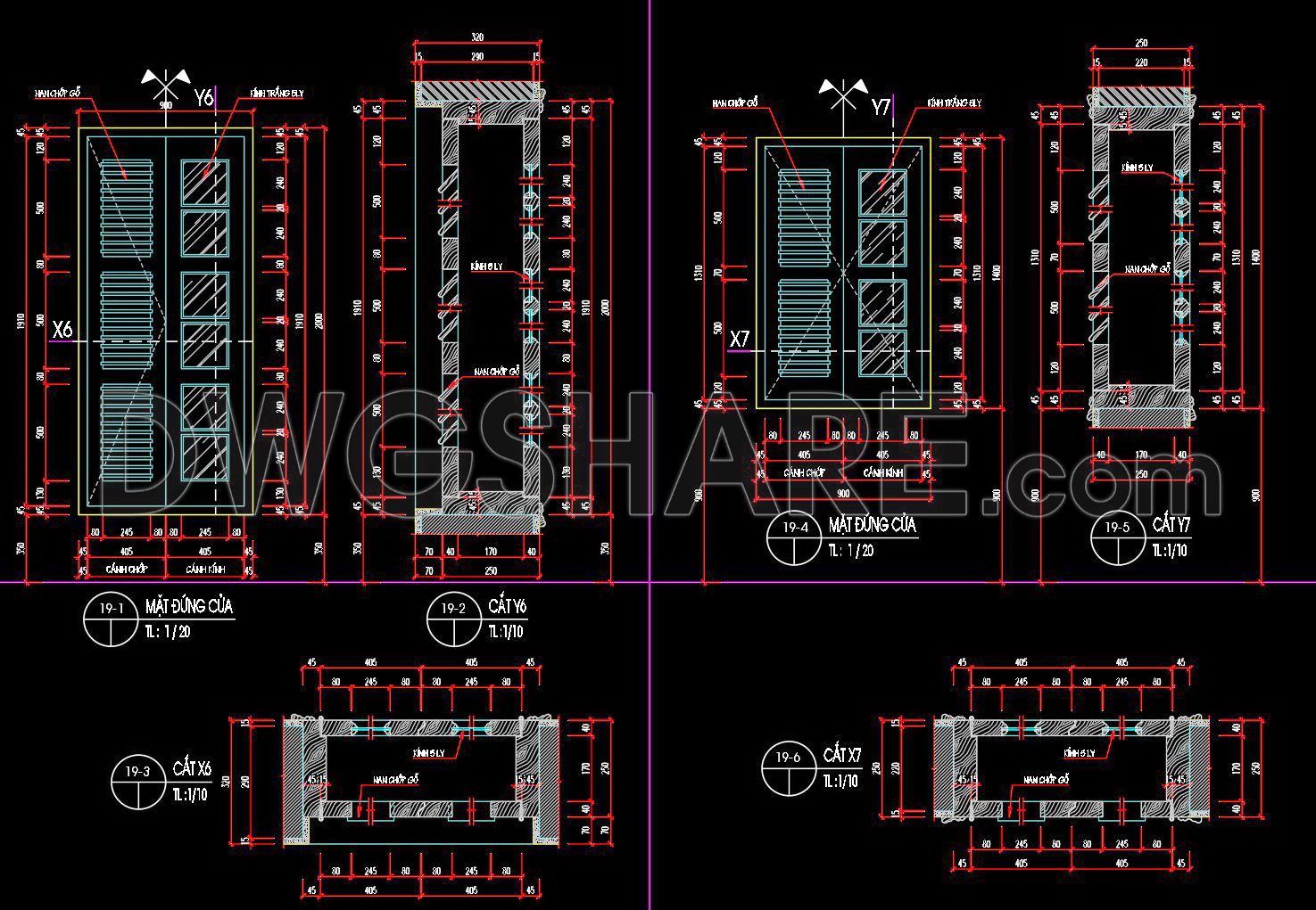 698. Download Free Detailed CAD Drawings of Doors and Windows (5)