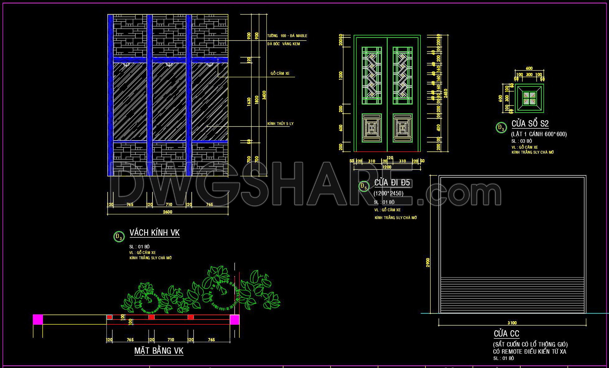 699. Get Free Detailed CAD Drawings of Doors and Windows for Download (1)