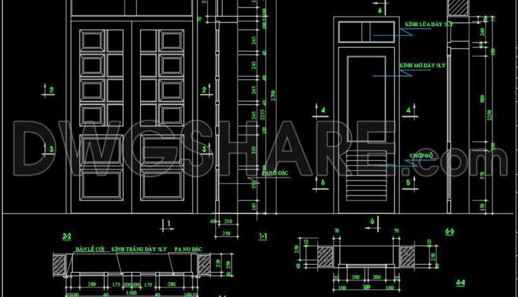 700. Download Free Detailed CAD Drawings of Doors and Windows (4)