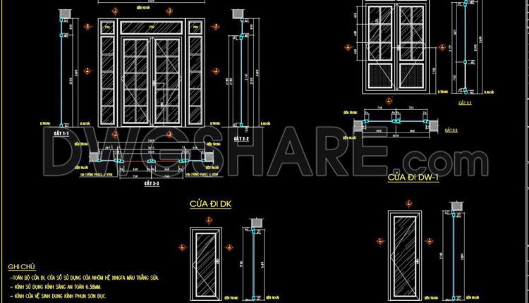 707. Free Detailed CAD Drawings Of Doors, Windows For Download (3)