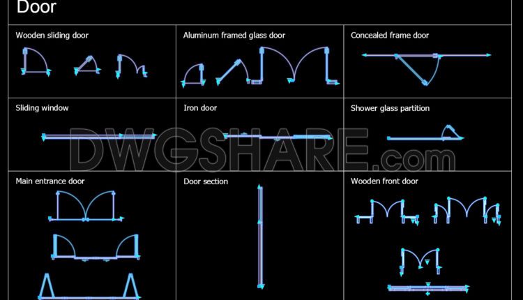 71. Free Download – Dynamic Cad Blocks Of Doors And Windows