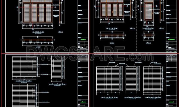 710. Free Detailed CAD Drawings Of Doors, Windows For Download